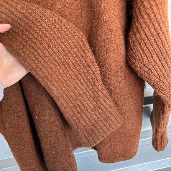 Vintage Casual Corner 100% Wool Brown Button Cardigan Sweater Size Large - Picture 3 of 8